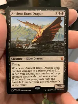 MTG Magic the Gathering Ancient Brass Dragon CLB - Image 1