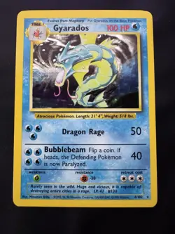 Pokemon Card english Gyarados 6/102 Holo Base Set Wizards 1999 MP/LP - Image 1