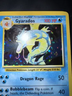 Pokemon Card english Gyarados 6/102 Holo Base Set Wizards 1999 MP/LP - Image 4
