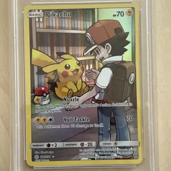 Pokemon Pikachu Holo Full Art Secret Rare Card Cosmic Eclipse 241/236 NM PSA 8 - Image 3
