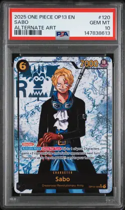 2025 ONE PIECE OP13-CARRYING ON HIS WILL ALTERNATE ART #120 SABO PSA 10 - Image 1