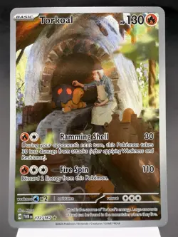 Torkoal 172/167 - Illustration Rare - Twilight Masquerade Pokemon Card NM - Image 1