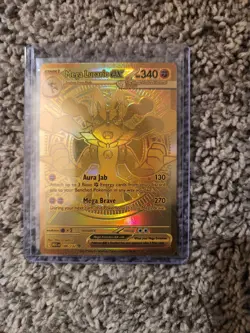 Pokemon Mega Lucario EX Card 188/132 Hyper Rare Gold Mega Evolution - Image 1