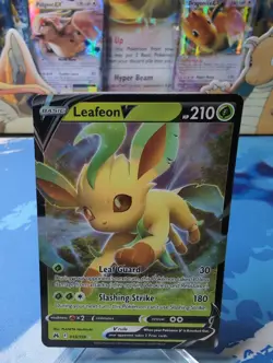 Leafeon V - 013/159 - Pokemon Crown Zenith Sword & Shield Ultra Rare Card NM - Image 1