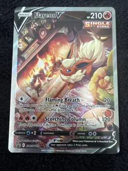 Pokemon Flareon v Sword & Shield SWSH179 Holo Promo Card Near Mint Condition - Image 1