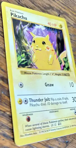 1999 Pokemon Base Set Shadowless Red Cheeks Pikachu 58/102 - LP - Image 5
