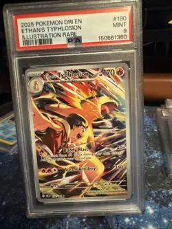 PSA 10 - Ethan's Typhlosion 190/182 Illustration Rare Pokemon Destined Rivals - Image 1