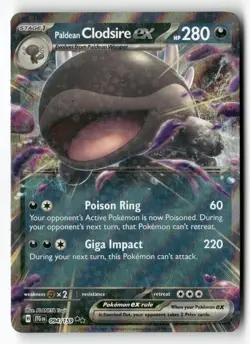 Paldean Clodsire ex 094/159 Double Rare Journey Together Pokemon Near Mint - Image 1