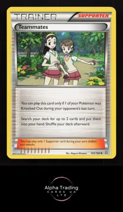 Teammates 141/160 Uncommon Primal Clash Pokemon Lightly Played - Image 1
