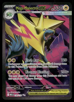 Mega Manectric ex 158/132 Ultra Rare Mega Evolution Pokemon Holo Near Mint - Image 1