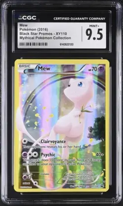 2016 Mythical Pokemon Collection Mew XY 110 Black Star Promo CGC 9.5 Mint+ - Image 1