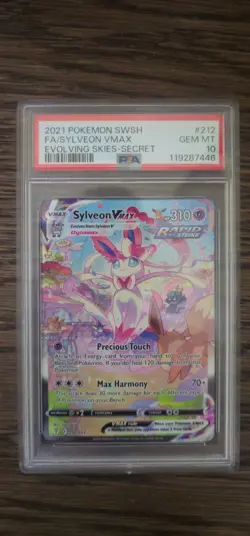 2021 POKEMON SWORD & SHIELD EVOLVING SKIES SECRET FULL ART/SYLVEON VMAX PSA 10 - Image 1