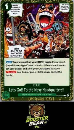 Let's Go!! To the Navy Headquarters.. OP16-038 One Piece NM/M ENG - Image 1