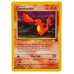Charmander 50/82 Team Rocket Pokemon WOTC Vintage Common Non Holo Card - Image 1