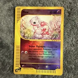 MEW #55/165 Holo Reverse Expedition E-Series 2002 Pokemon Card - Image 1