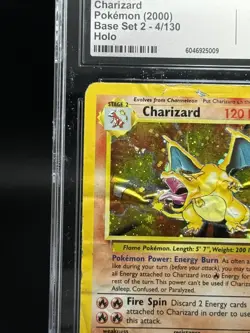 2000 Base Set 2 Charizard Holo CGC 1 Poor WOTC Vintage Pokemon Card, PSA, CGC - Image 3