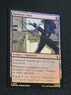 MTG Marvel Super Heroes Hawkeye's Bow Foil 0132 - Image 2