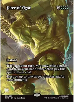 Force of Vigor (Borderless) 77 MTG NM - Marvel Universe Eternal-Legal - Image 1