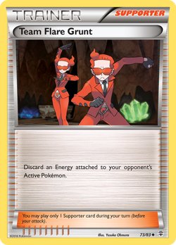 TEAM FLARE GRUNT 73/83 UC GENERATIONS POKEMON REVERSE HOLO NM/M - Image 3
