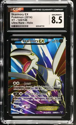 CGC 8.5 Skarmory EX 2014 XY 145/146 Ultra Rare Holo Pokemon Card - Image 1