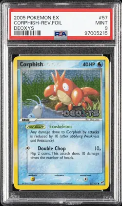 2005 POKEMON EX DEOXYS #57 CORPHISH-REVERSE FOIL PSA 9 - Image 1