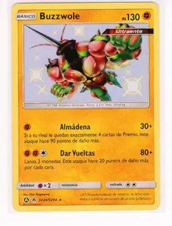 ~ESP~ SPANISH Buzzwole SV24/SV94 Hidden Fates Shiny Vault Pokemon Card (LB2) - Image 1