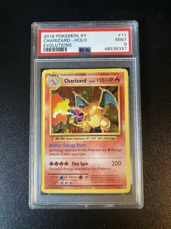2016 POKEMON XY CHARIZARD HOLO EVOLUTIONS PSA 9 MINT - Image 1
