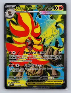 MEGA PYROAR EX 099/086 ULTRA RARE CHAOS RISING POKEMON Holo NM ^1 - Image 1