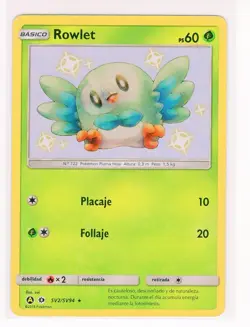 ~ESP~ SPANISH Rowlet SV2/SV94 Hidden Fates Shiny Vault Pokemon Card (LB2) - Image 1