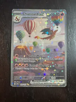 FAN ART: Charizard Balloon festival SIR Holo 151 Promo pokemon (1) Card: LIMITED - Image 1