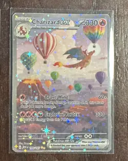 FAN ART: Charizard Balloon festival SIR Holo 151 Promo pokemon (1) Card: LIMITED - Image 3