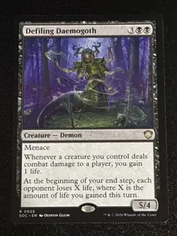 MTG Commander: Secrets of Strixhaven Defiling Daemogoth 0025 NM Rare - Image 1