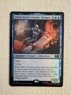 Silver Surfer, Cosmic Voyager 639 MTG MSC Commander: Marvel Super Heroes Foil NM - Image 1
