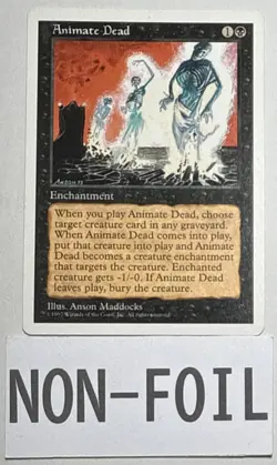 Animate Dead NM, Fifth Edition MTG Magic The Gathering - Image 1