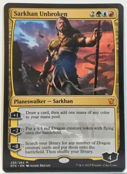 Sarkhan Unbroken Dragons of Tarkir #230 Regular NM MTG Near Mint - Image 1