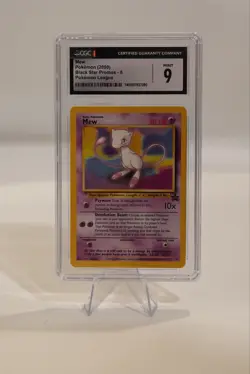 Pokemon Mew Black Star Promo #9 WOTC 2000 Non-Holo Vintage English LP/NM - Image 2
