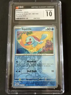 CGC 10 GEM MINT Squirtle 007/165 Costco 151 Cosmos Reverse Holo Pokemon TCG - Image 1