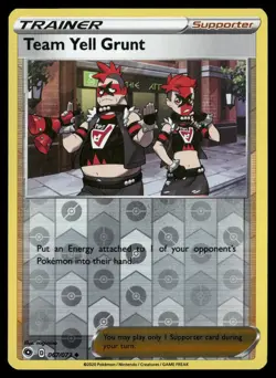 Team Yell Grunt 067/073 Uncommon Champion's Path Pokemon Reverse Holo NM/M - Image 1