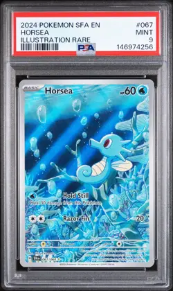 2024 Pokemon Shrouded Fable Horsea #067 Illustration Rare PSA 9 Mint - Image 1