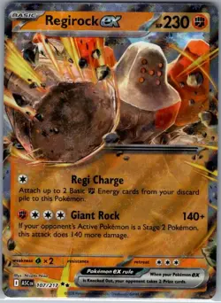Regirock ex 107/217 ME: Ascended Heroes - Pokemon Card - NM - Image 1
