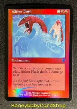 MTG Seventh Edition 2001 Aether Flash Foil LP Card English 7ED Uncommon - Image 2