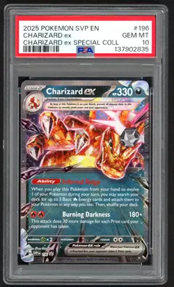Pokemon Card - PSA 10 Charizard EX 196 - Black Star Promo - GEM MT - PSA10 - Image 1