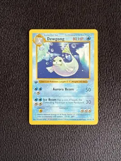 Dewgong 25/102 1st Edition- Shadowless-Base Set- Pokemon Card- 1999- WOTC - LP - Image 1