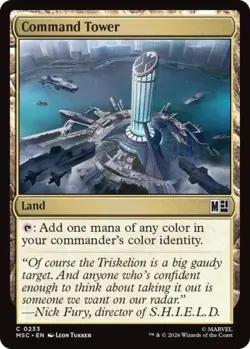 ~ Command Tower (0233) ~ NM ~ Commander: Marvel Super Heroes ~ MTG ~ - Image 1