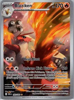 Blaziken 192/182 Illustration Rare Destined Rivals Pokemon Holo Near Mint - Image 1