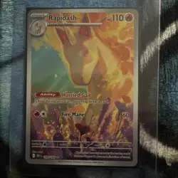2025 POKEMON DESTINED RIVALS ILLUSTRATION RARE HOLO RAPIDASH #189 MINT - Image 1
