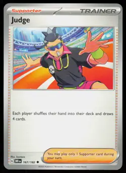 Judge 167/182 Uncommon Destined Rivals Pokemon Near Mint - Image 1