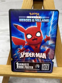 Pikachu as Spider-Man Box Hit Non-Pokemon Marvel Fan Art Poster Prize Card - Image 2