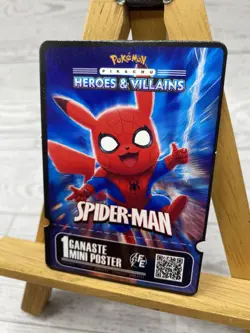 Pikachu as Spider-Man Box Hit Non-Pokemon Marvel Fan Art Poster Prize Card - Image 4