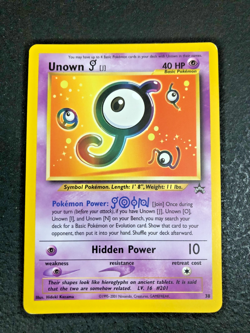 Pokemon 2001 Vintage - Black Star Promo - Unown [J] 38 - LP - Very Good - Image 1